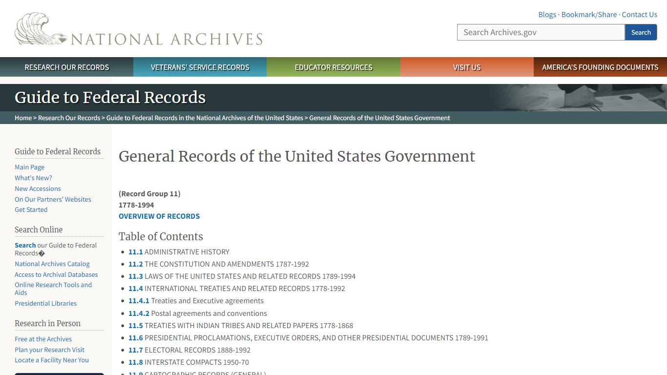 General Records of the United States Government | National Archives